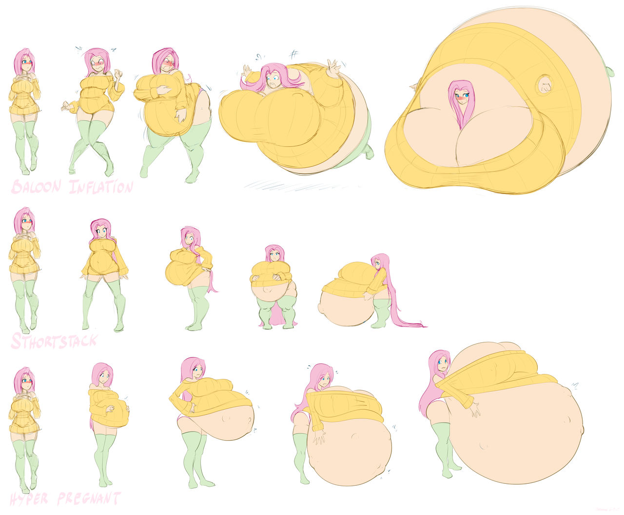 Human Fluttershy Progression page 4 full