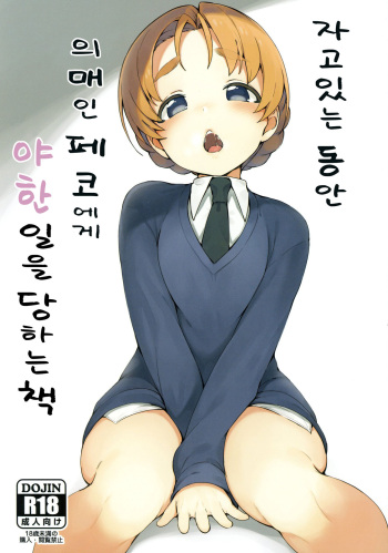 (Panzer☆Vor! 13) [Arakiya-san (Araki Mitsuru)] Neteru Aida ni Gimai no Peko ni Ecchi na Koto Sareru Hon  |  자고있는 동안 의매인 페코에게 야한 일을 당하는 책 (Girls und Panzer) [Korean] [Mercury] cover