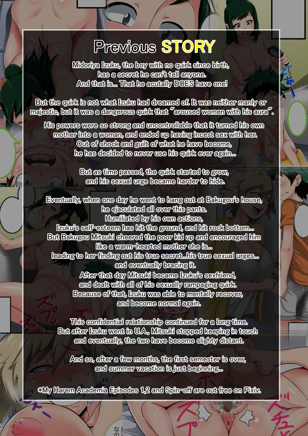 Boku no Harem Academia Bakugou Mama to no Natsuyasumi "Zenpen" | Summer Vacation with Bakugou's Mom Part. 1 page 2 full