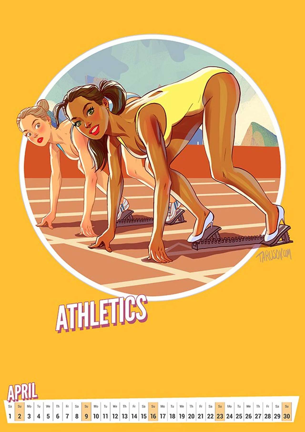 2017 Summer Olympic Pinup Calendar page 5 full