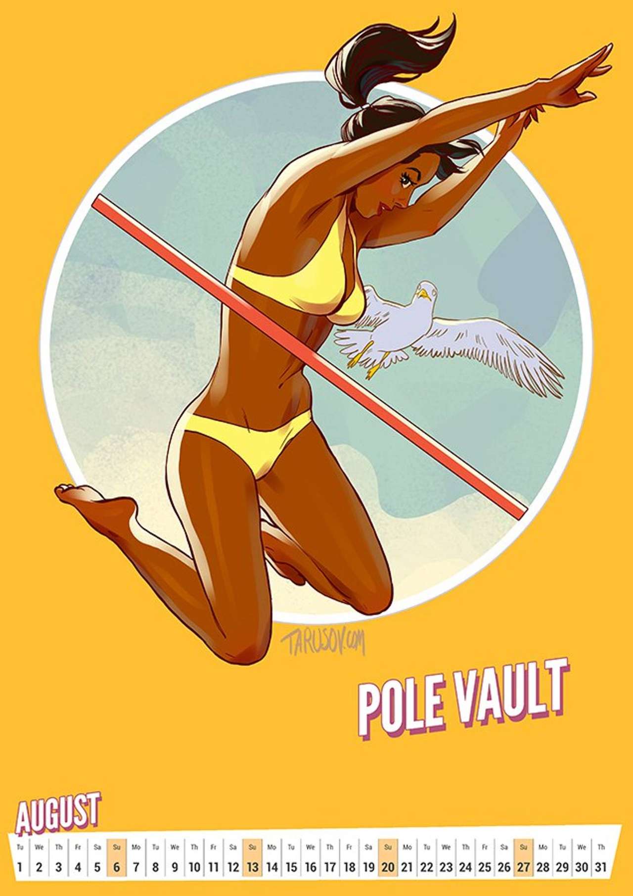 2017 Summer Olympic Pinup Calendar page 9 full