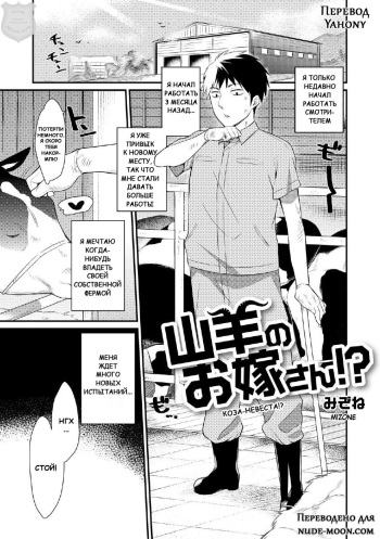 [Mizone] Yagi no Oyome-san!? | Коза-невеста!? (Comic Anthology Qoopa Vol.5) [Russian] [Yahony] [Decensored] cover