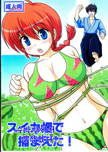 (C84) [Hoshi to Tsuki to (Shimeta Hiromitsu)] SuikaBatake de Tsukamaeta! (Ranma 1/2) [Korean] [Colorized] cover