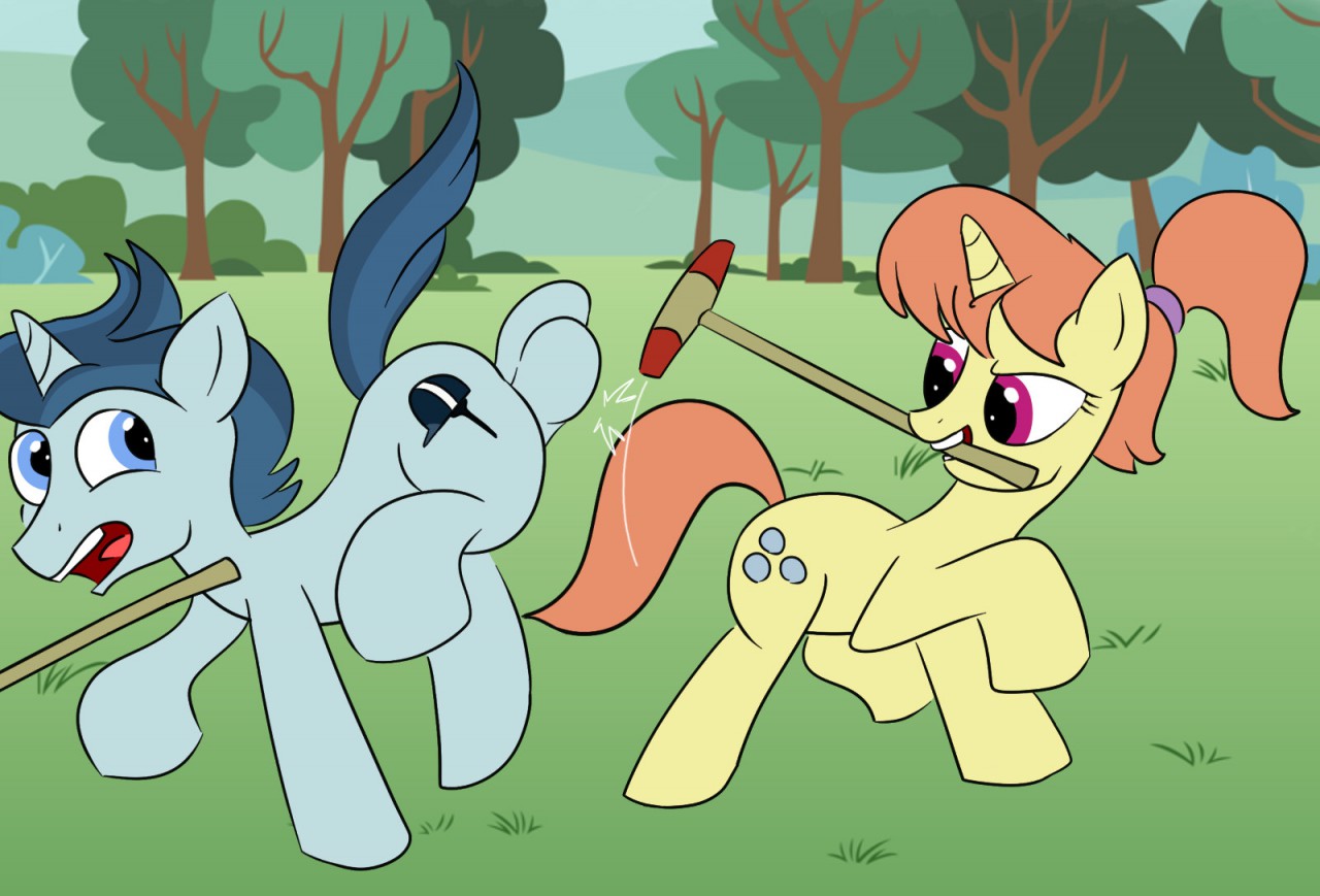 Cartoon Horses Nailing Eachother in the Nuts page 8 full