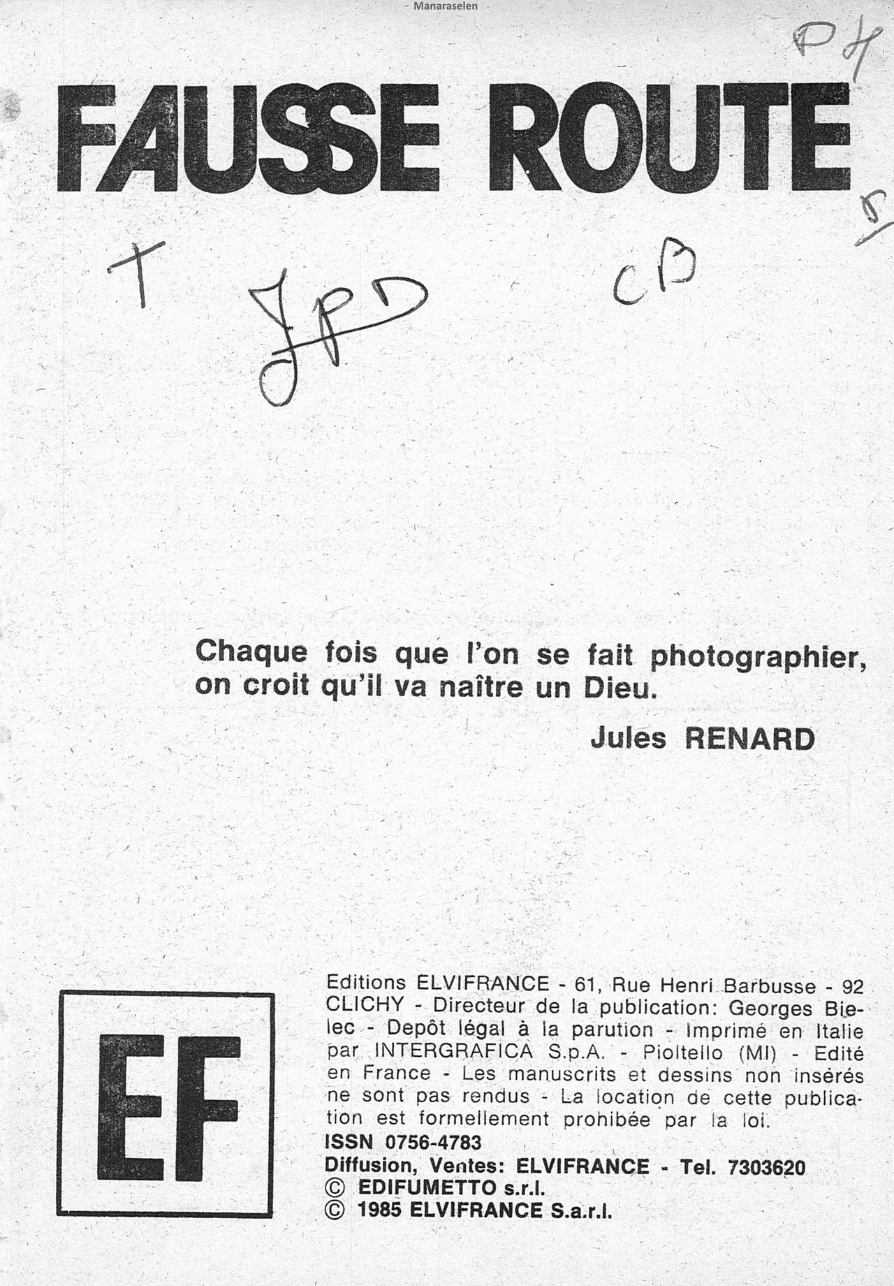 Elvifrance - Histoires noires - 084 - Fausse route page 3 full