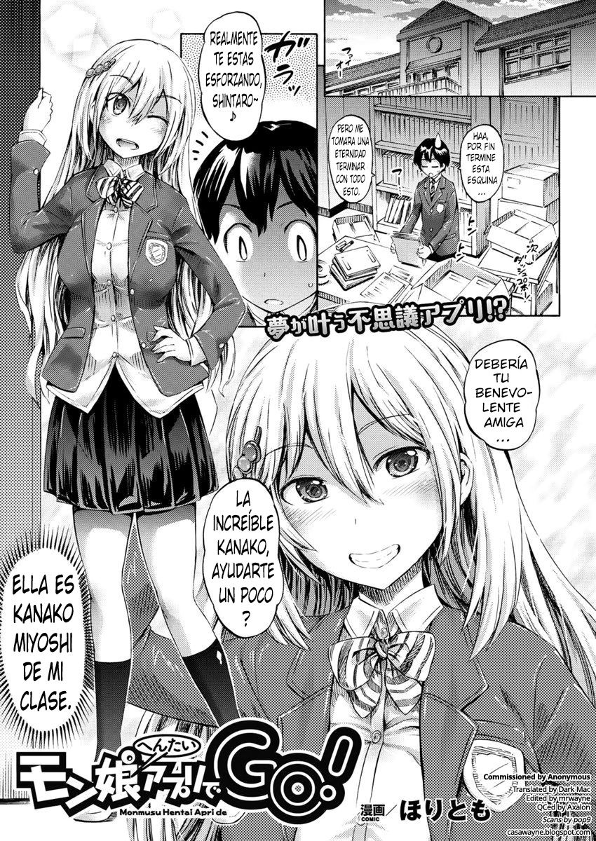 Monmusu Hentai Appli de GO! | Monster Girl Transformation Go! page 1 full