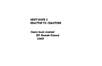 REACTOR COMIC BOOK ISSUES cover