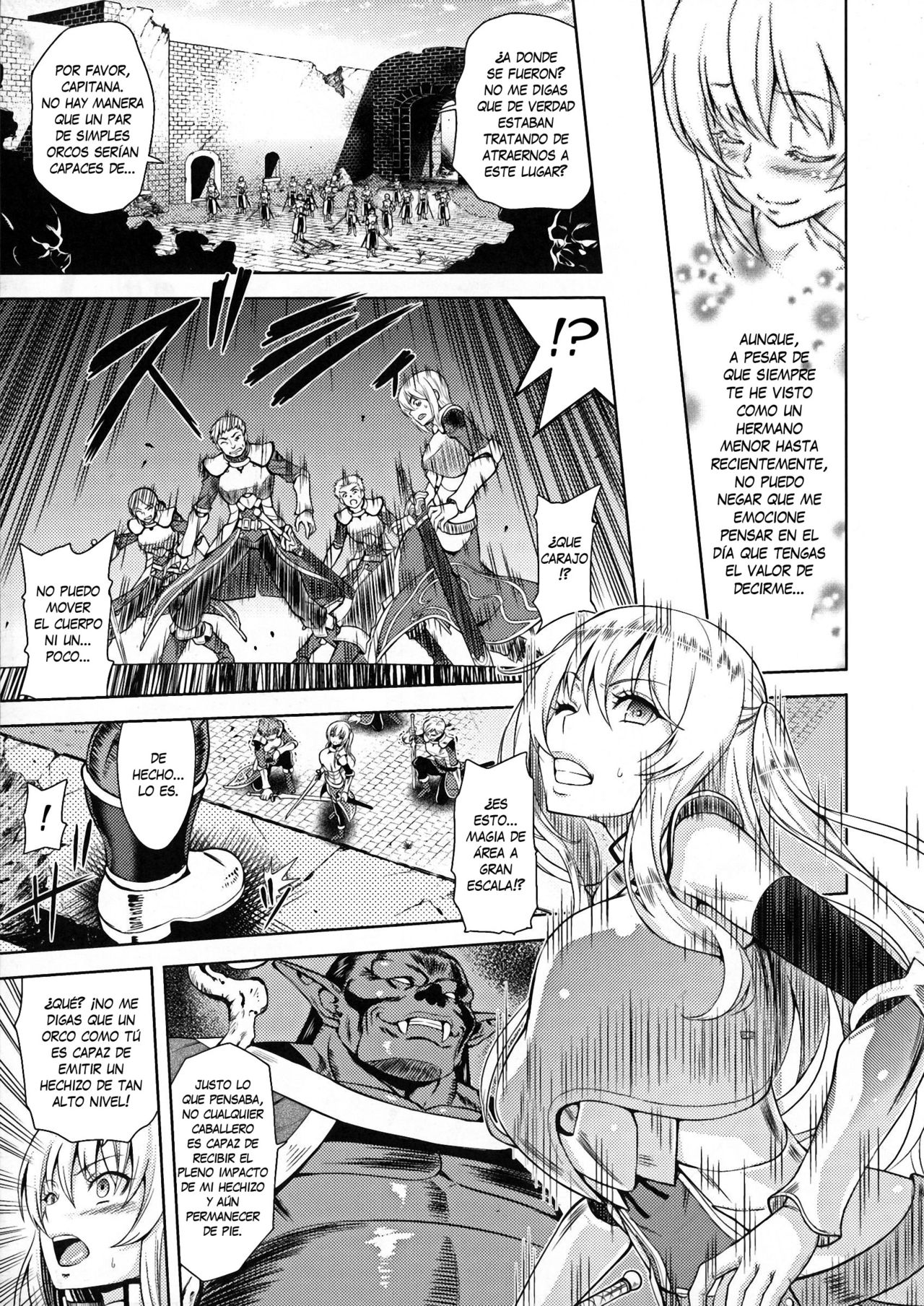 Erona -Orc no Inmon ni Okasareta Onna Kishi no Matsuro- | Erona -La Caída de una Hermosa Guerrera Maldecida con la Lasciva Marca de un Orco- Ch. 1-4 page 8 full