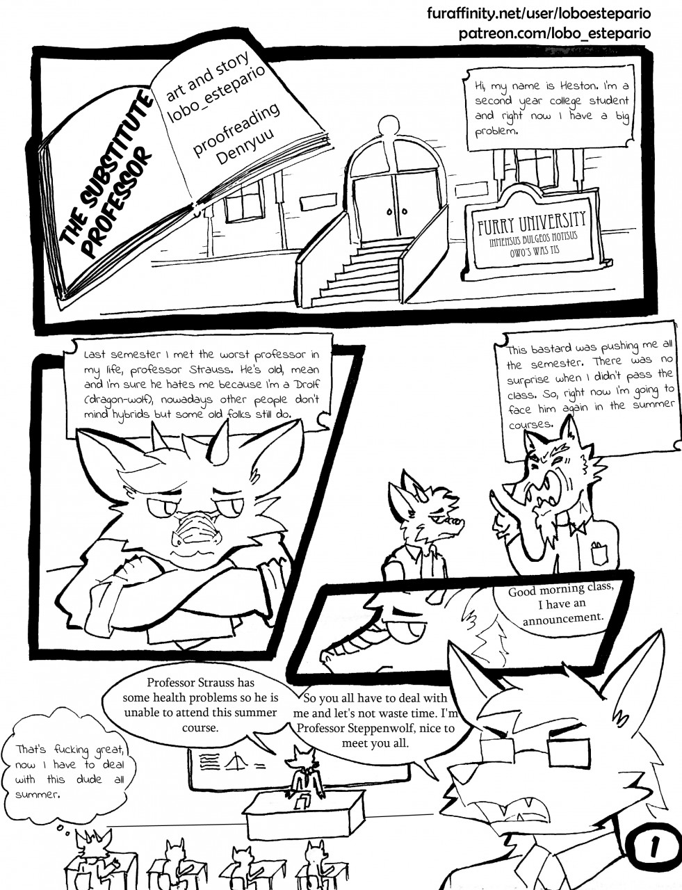 The Substitute Professor page 1 full