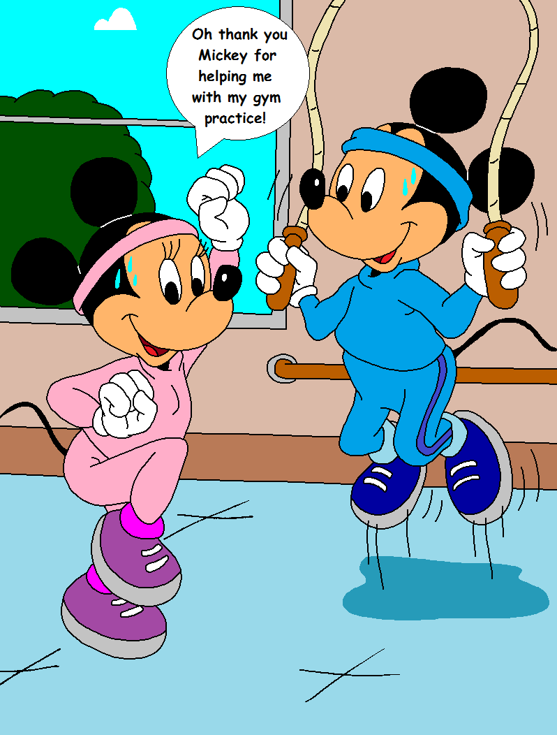 Mickey & Minnie - Gym Practice page 1 full