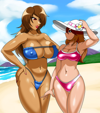 [SpeedyHimura] Elaine and Tyra Beach Fun cover