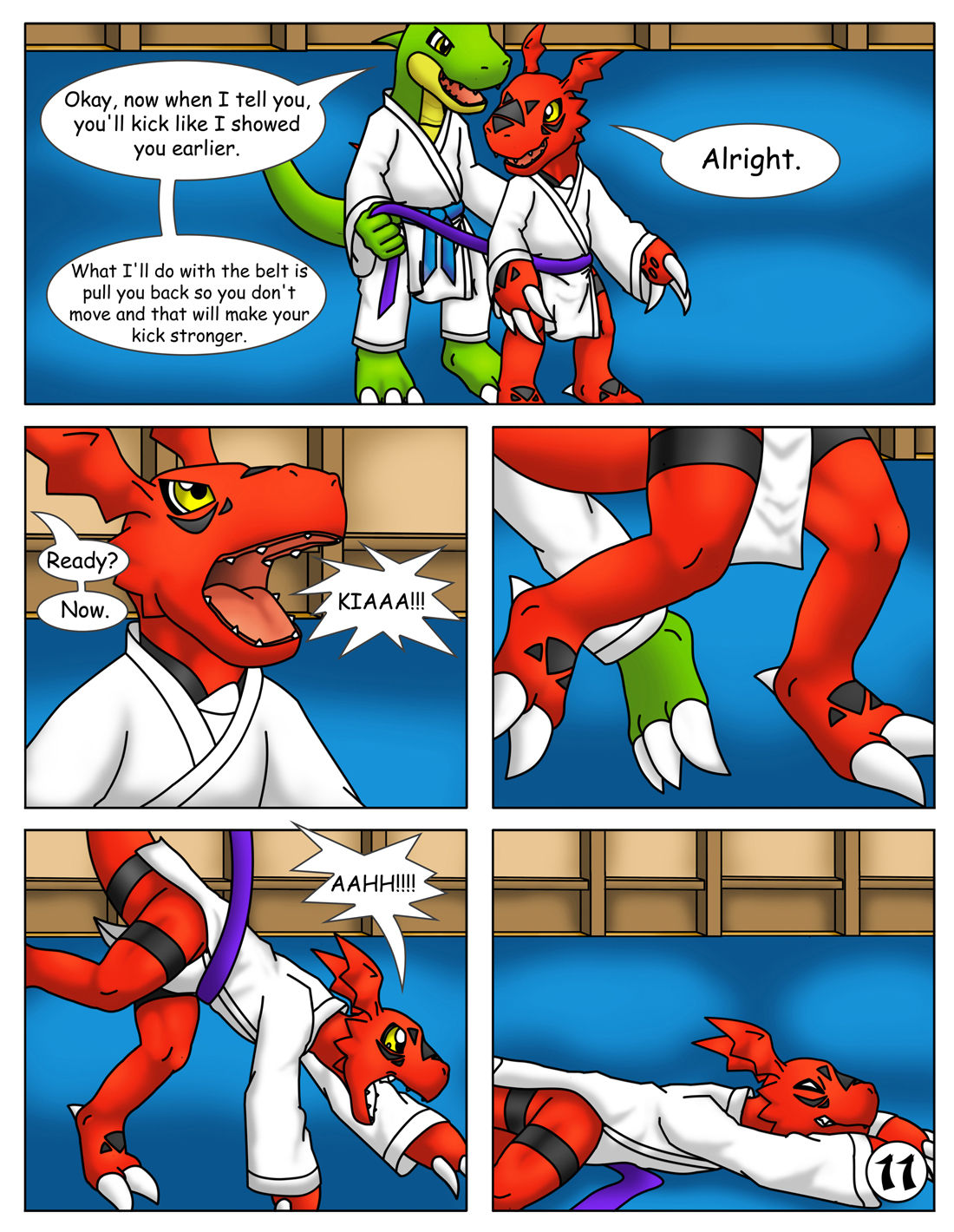 Guilmon Practices Karate page 12 full