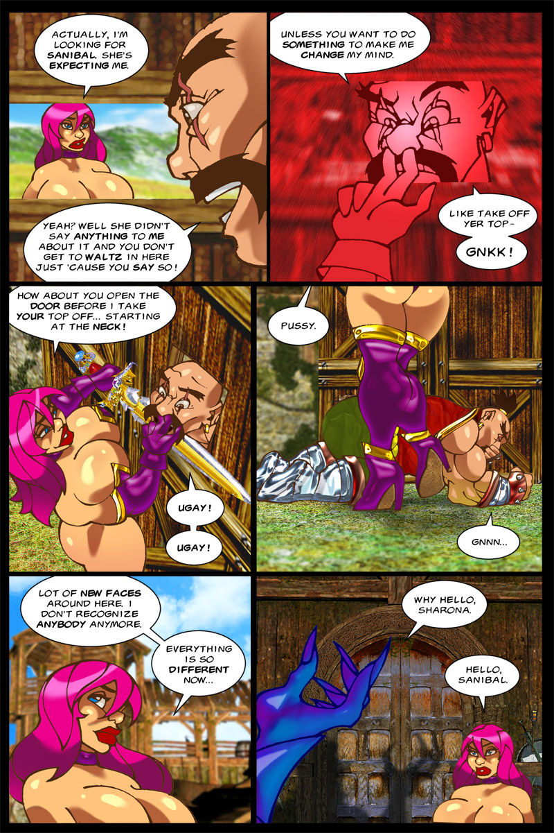 The Savage Sword of Sharona: 5 The Lying Game page 10 full