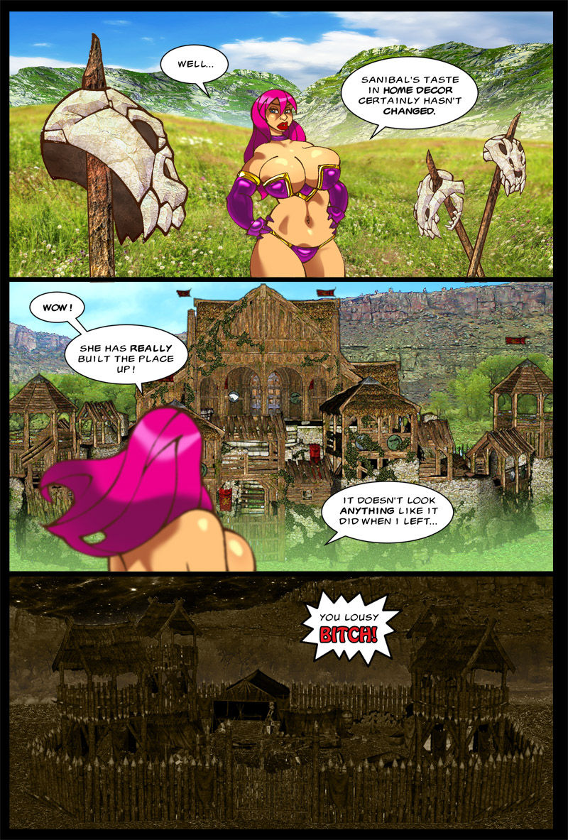 The Savage Sword of Sharona: 5 The Lying Game page 8 full