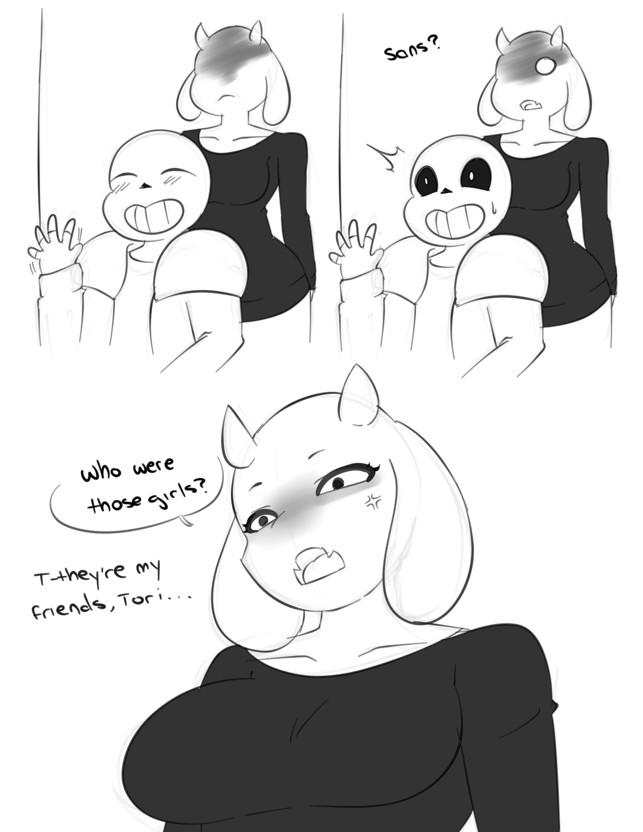Sans x Toriel page 1 full