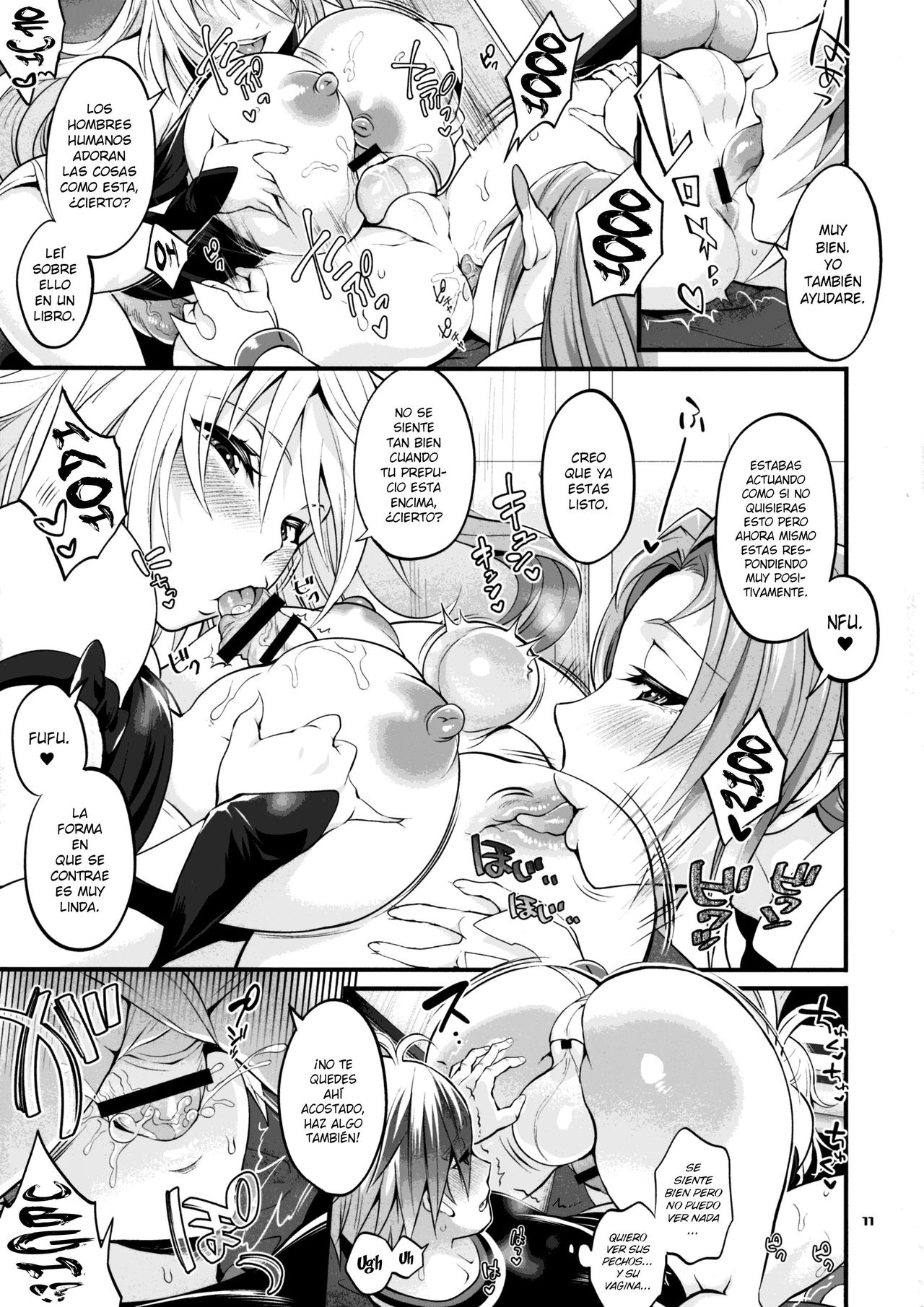 Futanari Seirei Shimai ni Shieki Sarechau!? page 11 full