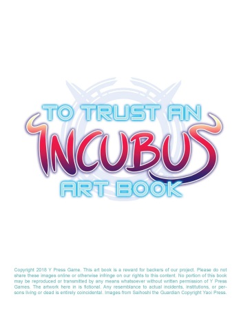 [Y Press Games] To Trust an Incubus Artbook cover