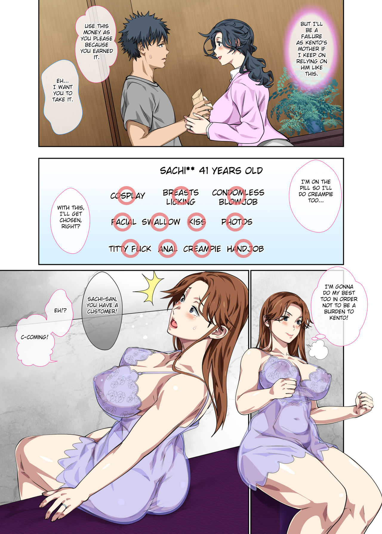 Jimi dakedo Eroi Karada Shita Okaa-san o Fuuzoku Ochi Sunzen de Sukutta Boshi Soukan page 7 full