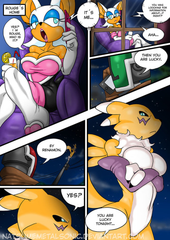 [Natsumemetalsonic] Rouge VS Bat (Sonic The Hedgehog, Digimon) [Ongoing] cover