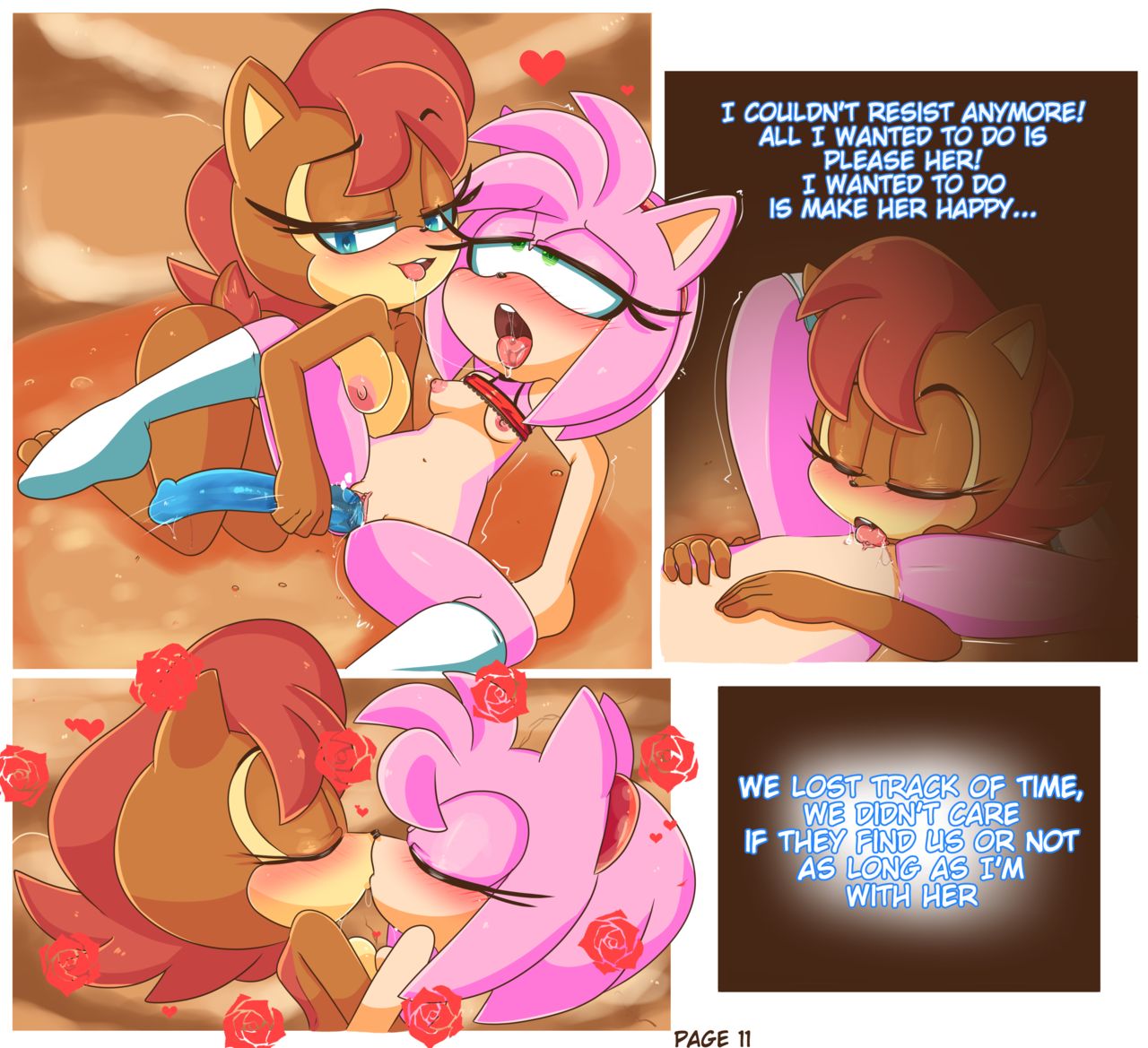 Sally and Amy in The Forbidden Fruit Comic page 12 full