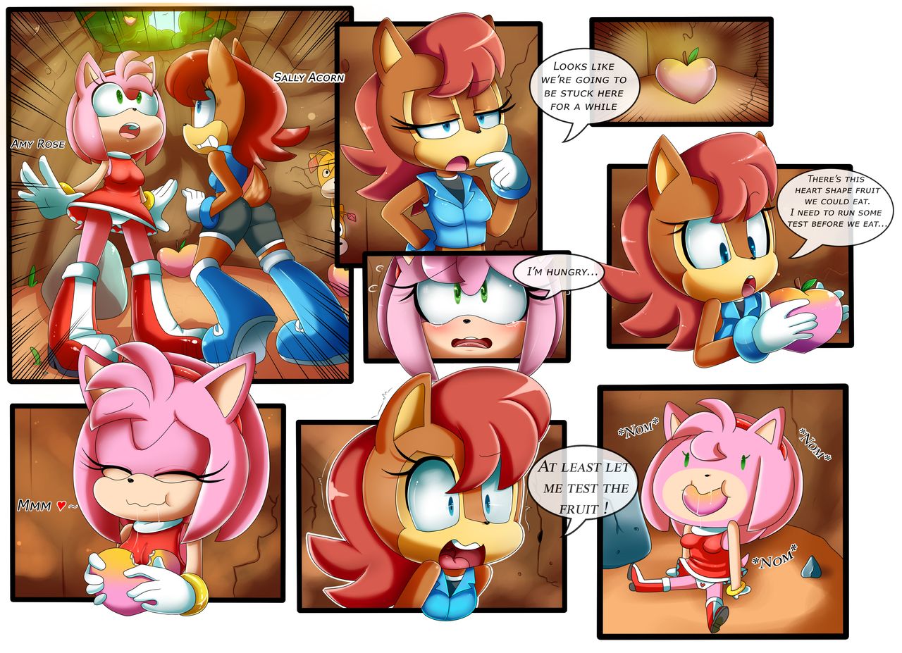 Sally and Amy in The Forbidden Fruit Comic page 2 full
