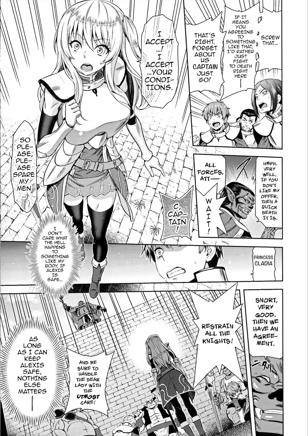 Erona ~Orc no Inmon ni Okasareta Onna Kishi no Matsuro~ | Erona ~The Fall of a Beautiful Knight Cursed with the Lewd Mark of an Orc~ Ch. 1-6 page 9 full