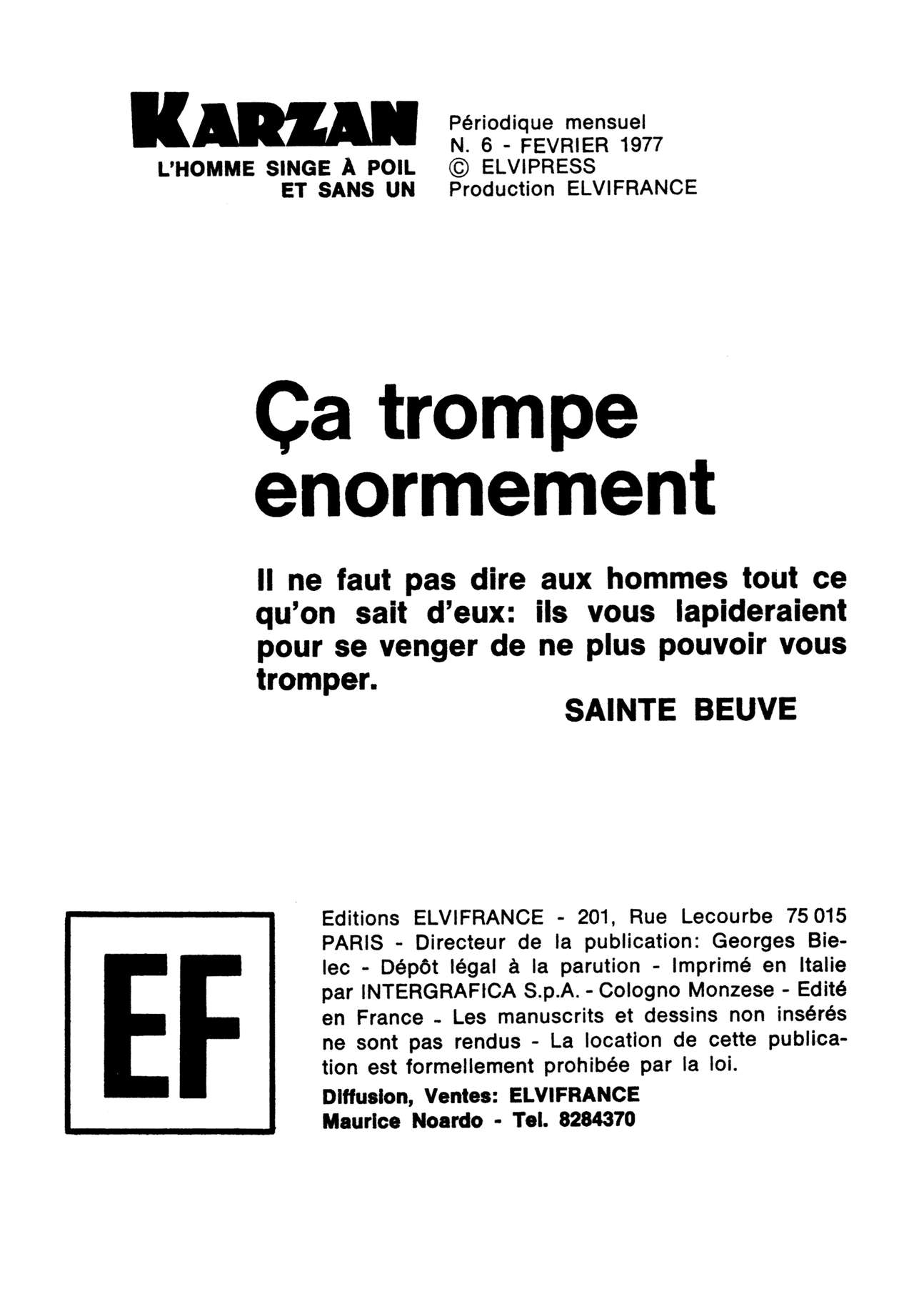 Elvifrance - Karzan - 06 - Février 1977 page 3 full