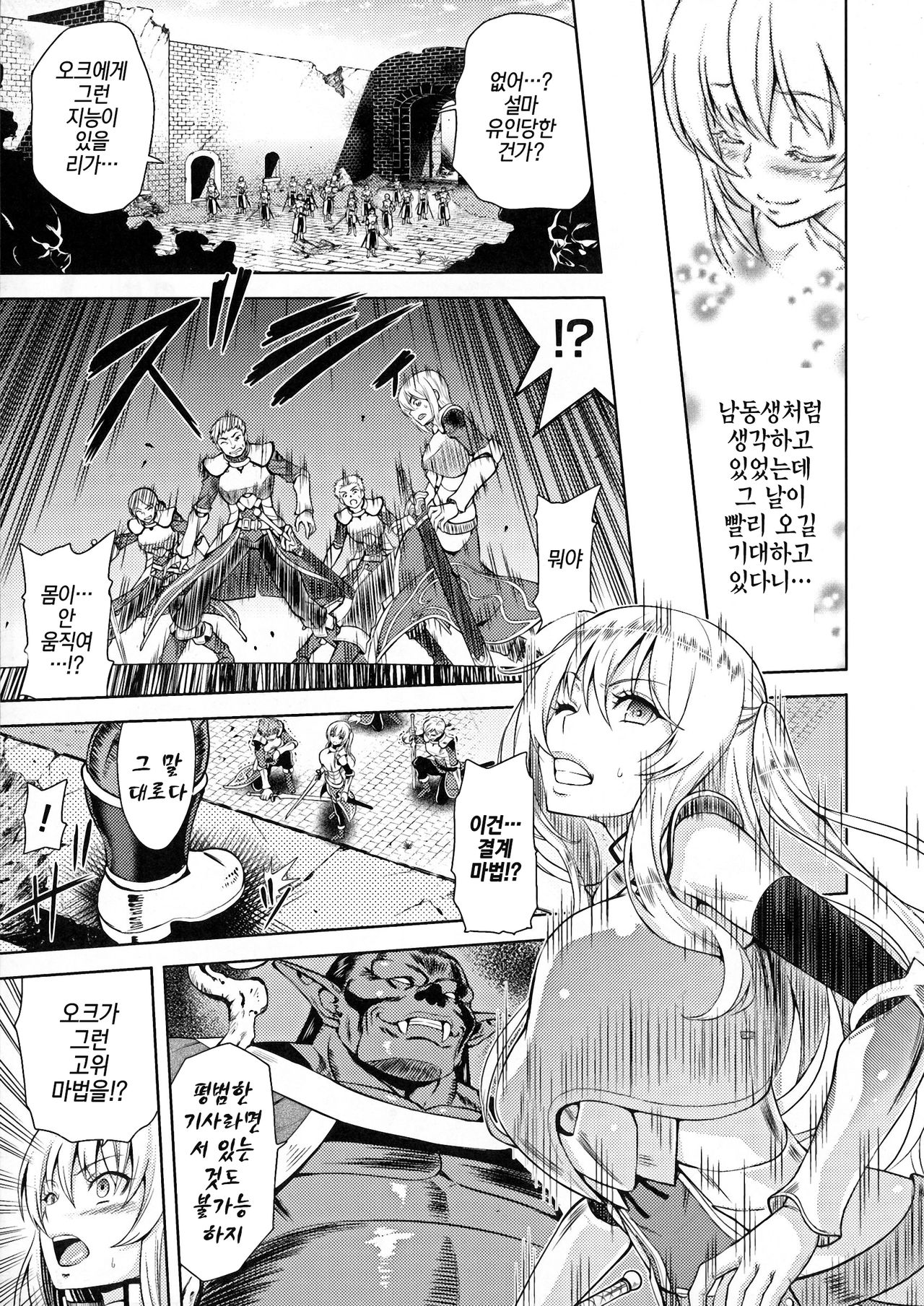 ERONA Orc no Inmon ni Okasareta Onna Kishi no Matsuro  ch.1-6 | 에로나 오크의 음문에 침식당한 여기사의 결말 1-6화 page 7 full