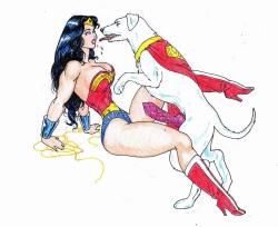 Wonder woman and Krypto