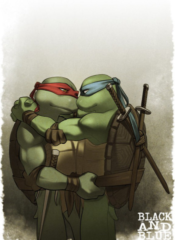 TMNT Black and Blue ch. 0 Colored by: Amateur cover