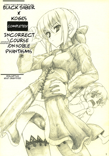 (C74) [Perception (Asaga Aoi)] Kuro Saber x Ko Gill no Mattaku Tadashikunai Hougukouza | Black Saber x Ko Gill Completely Incorrect Course on Noble Phantasms (Fate/stay night) [English] [Degenerate] cover