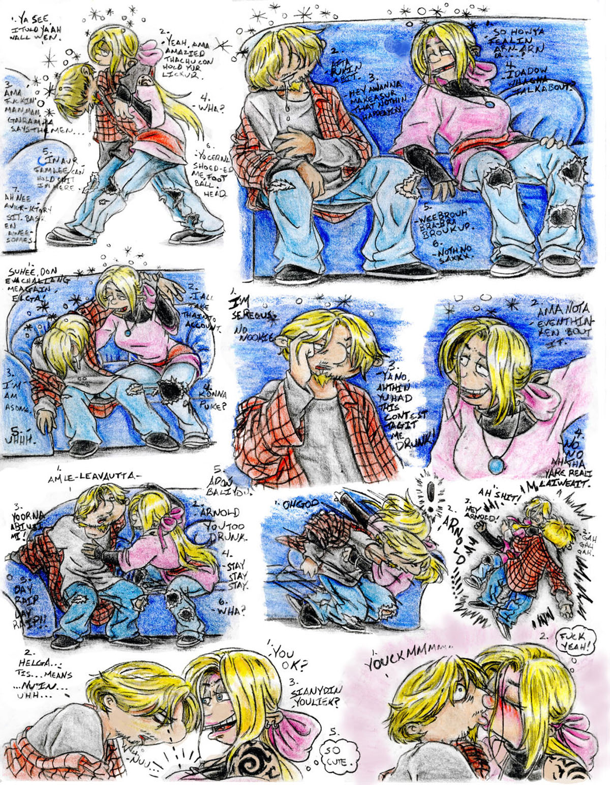 A drunk night with Arnold and Helga page 1 full