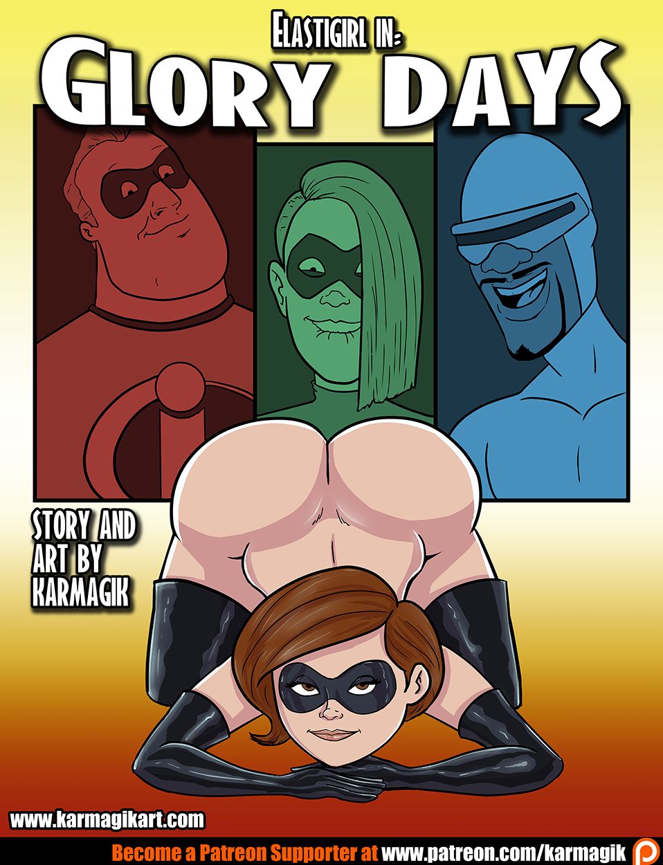 Elastigirl in Glory Days - Ink page 1 full