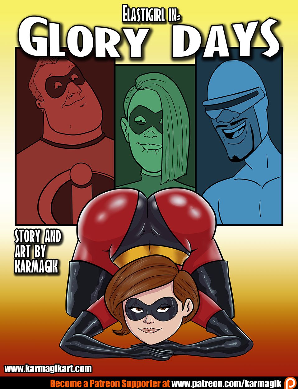 Elastigirl in Glory Days - Ink page 3 full