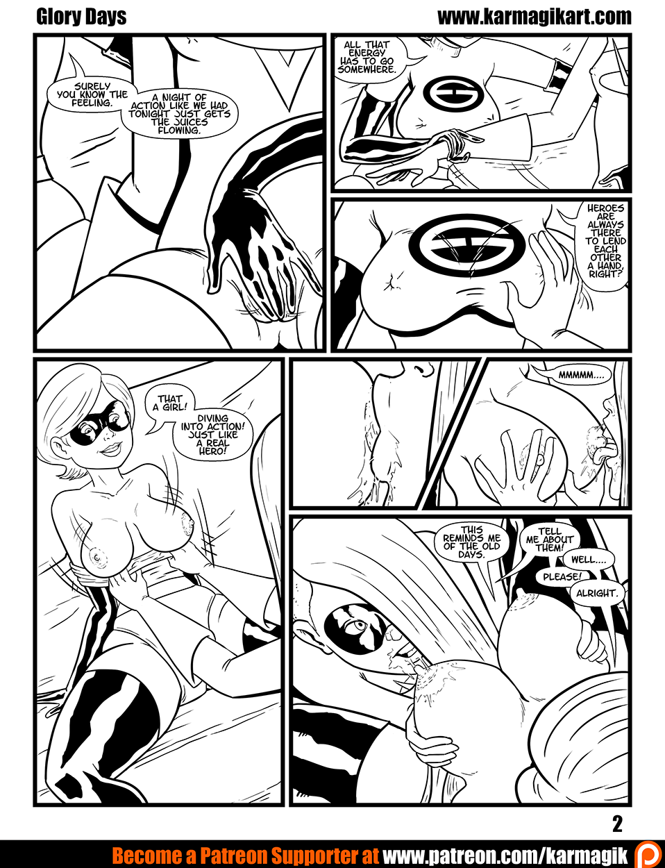 Elastigirl in Glory Days - Ink page 5 full