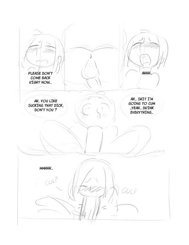 Unnamed Mascot Futa Comic + drafts page 12 full