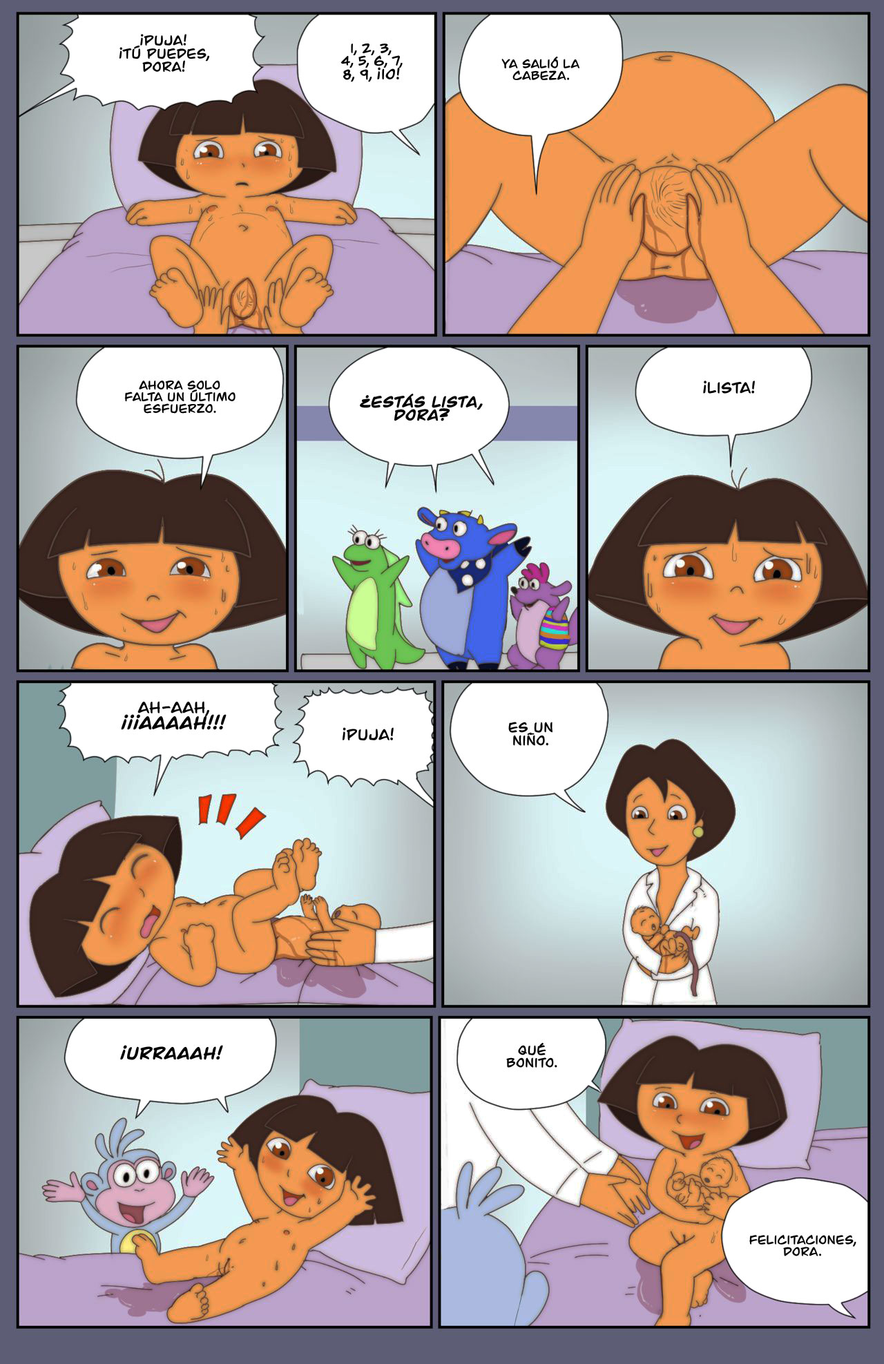 Dora have a baby | Dora dando a luz - Page 2 - Comic Porn XXX