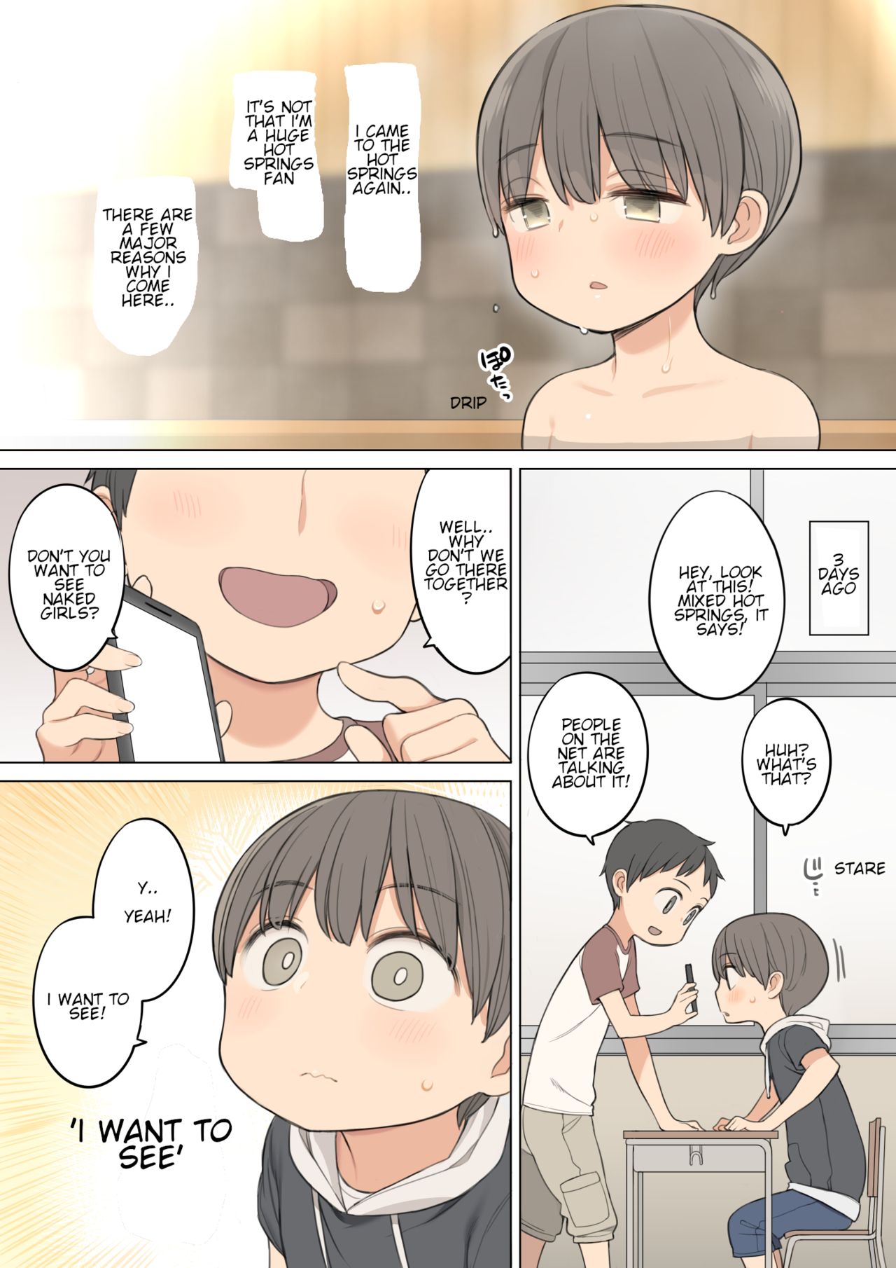 Konyoku Onsen de Toshiue no Onee-san ni Ippai Shasei Sasete Morau Hanashi | Story of how I came a lot with an older oneesan at the mixed hot spring bath page 1 full