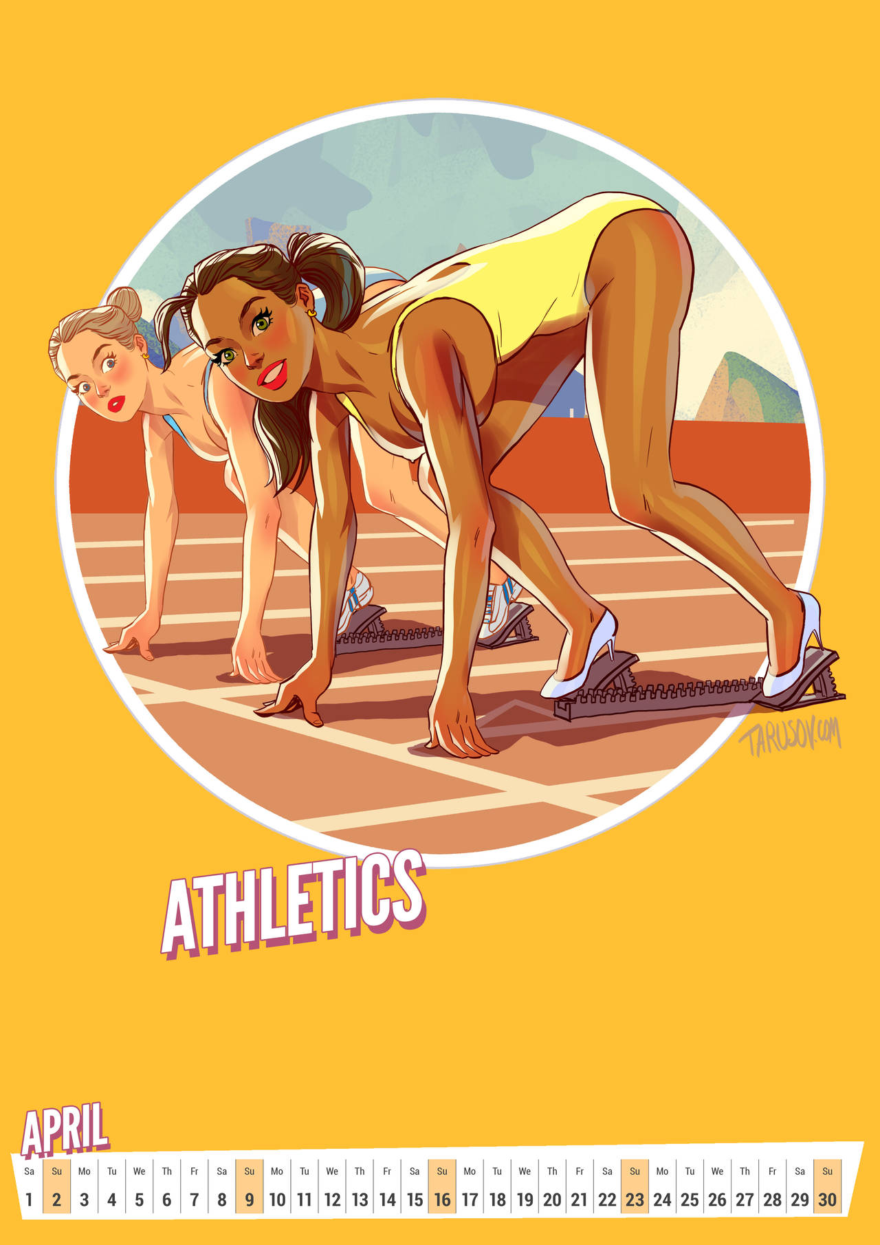 - 2017 Olympic Pin-Ups Calendar page 5 full