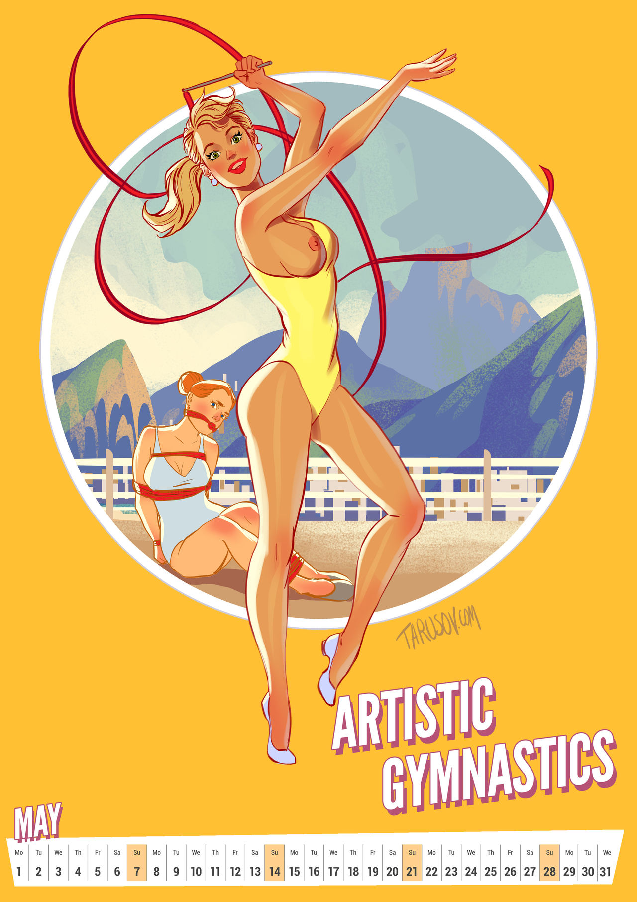 - 2017 Olympic Pin-Ups Calendar page 6 full