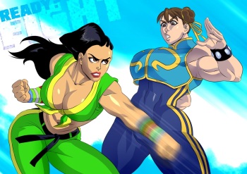 [VanBrand] Laura Matsuda vs Chun-Li (Street Fighter V) cover