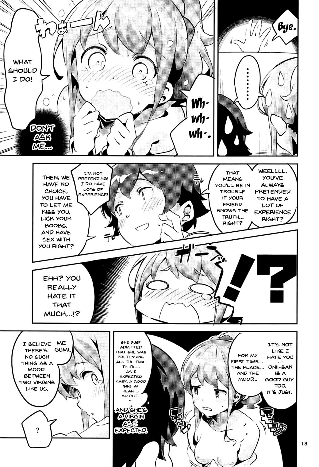 Jinno Megumi to NeCafe no Couple Seat de Ichaicha suru Hon | Making Out With Jinno Megumi On A Couple Seat Of The NeCafe page 12 full