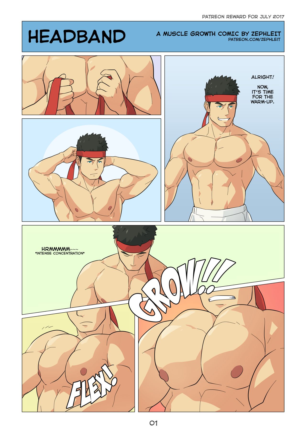Muscle Growth Comic - Zephleit page 12 full