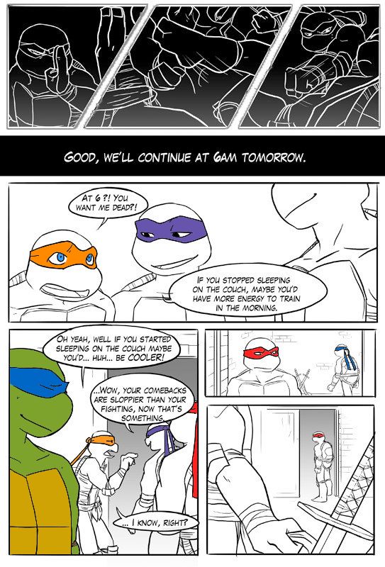 TMNT Black and Blue ch. 2 Colored by: Amateur page 3 full