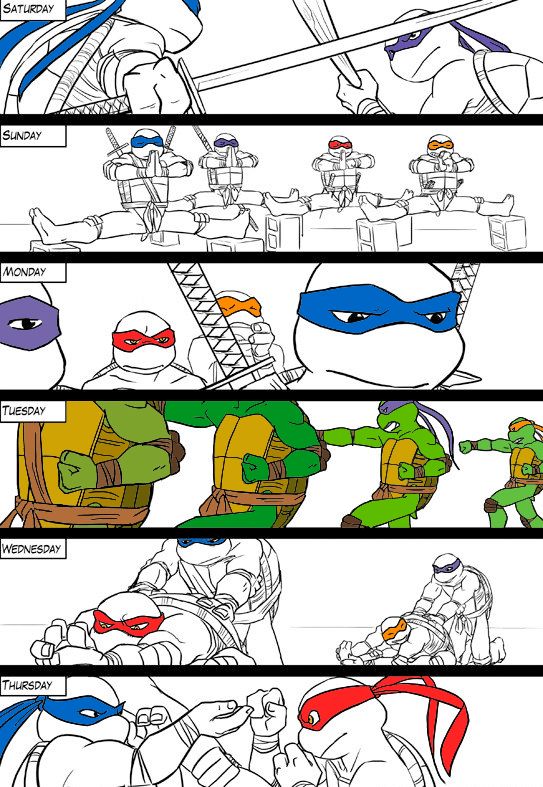 TMNT Black and Blue ch. 2 Colored by: Amateur page 5 full
