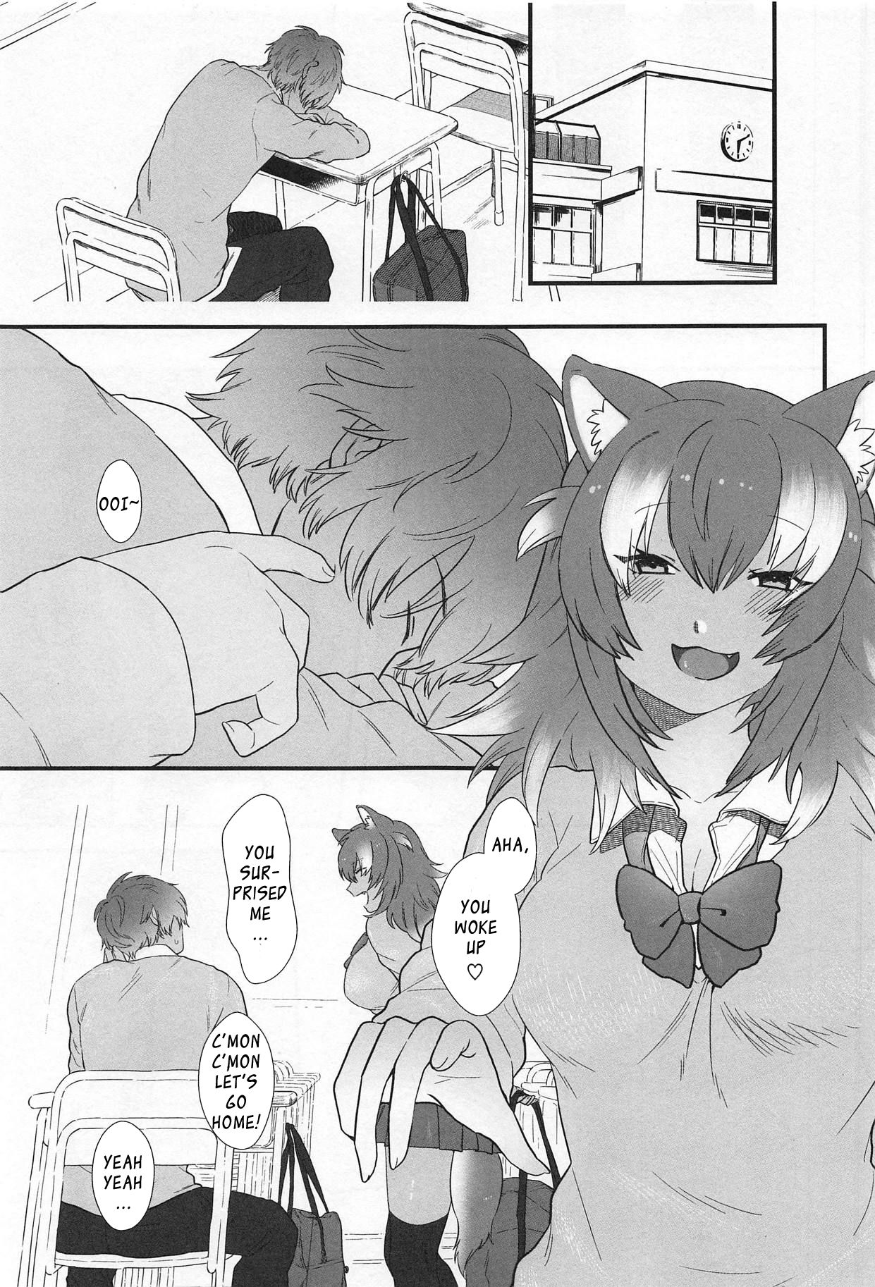 Kanojo ga Nihon Ookami no Baai. page 3 full