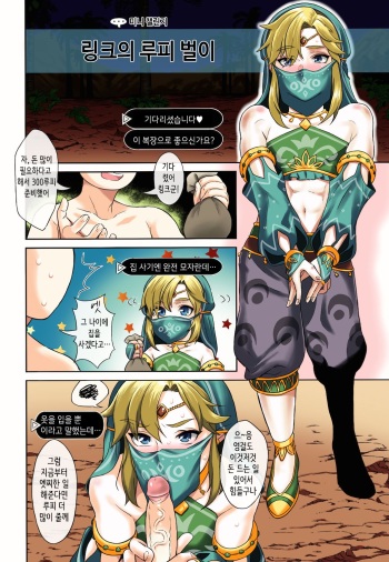 (COMIC1☆11) [Inariya (Inari)] Link no Ruby Kasegi (Inariya-san-chi no Mazebon! Gudaguda of Wild) (The Legend of Zelda Breath of the Wild) [Korean] [Colorized] [Decensored] cover