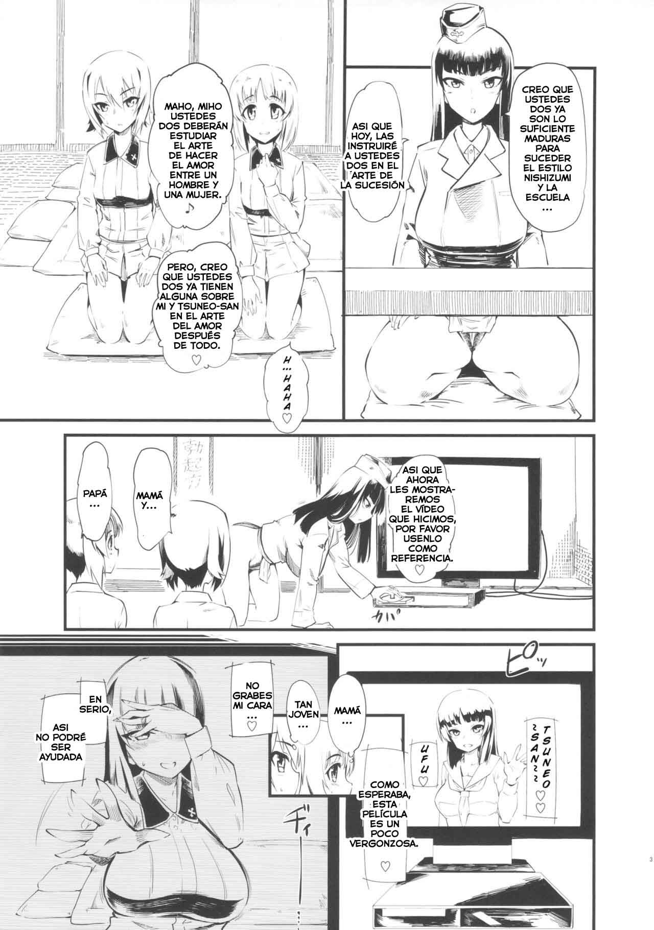 Nishizumi-san-chi wa Nakayoshi 4P | Nishizumi Household Peaceful 4-some page 4 full