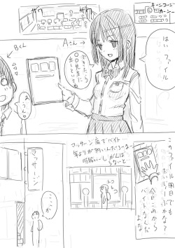 Massageten e Arbeit Rakugaki Kanketsu