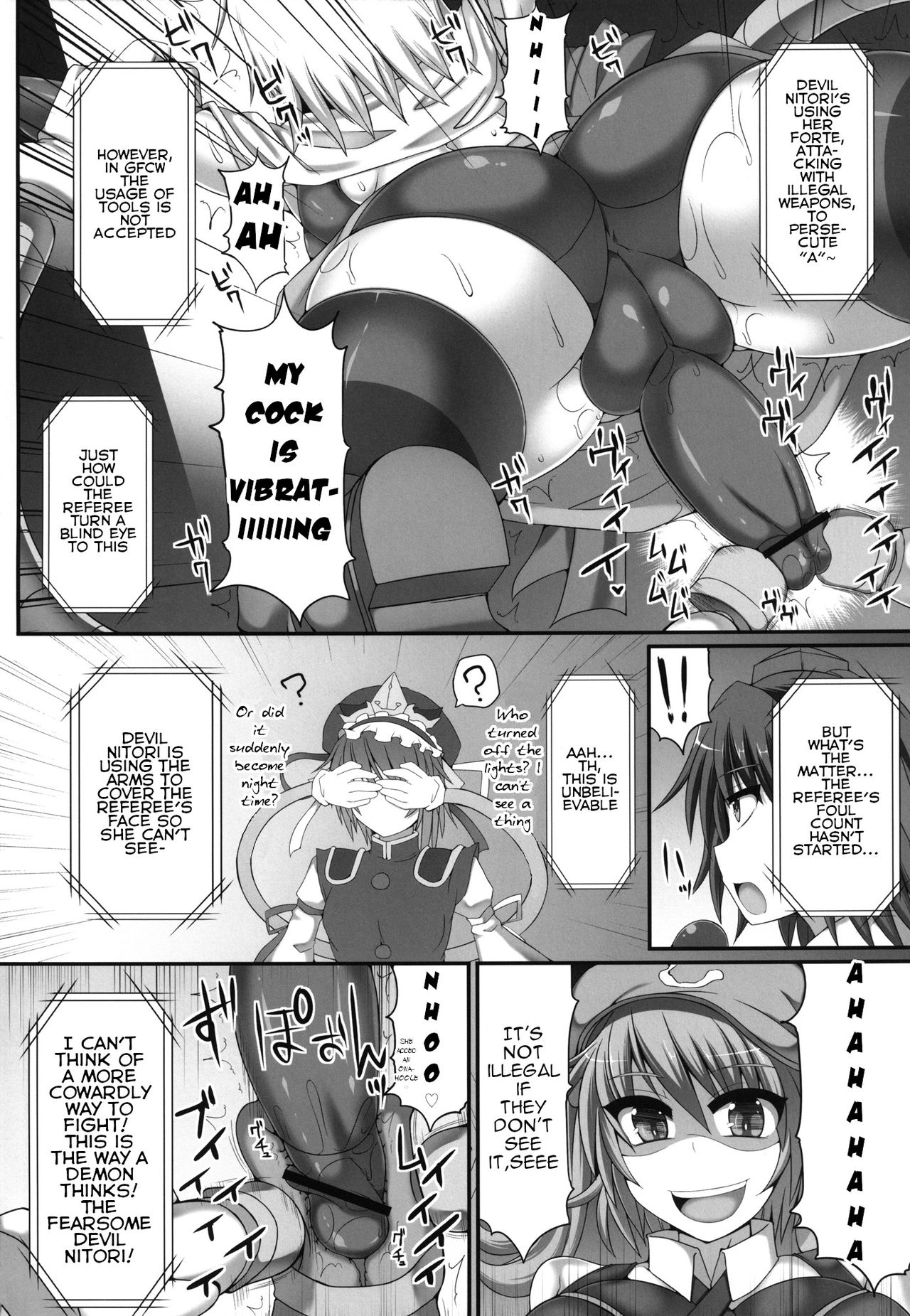 Gensoukyou Futanari Chinpo Wrestling 3 - Kamen Ningyou Tsukai "A" VS Devil Nitori page 12 full
